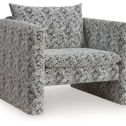 Kenbell - Accent Chair - Black / White