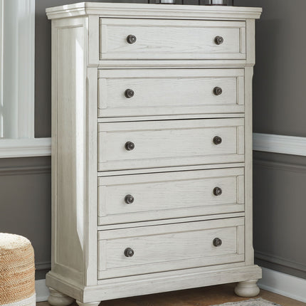 Robbinsdale - Five Drawer Chest - Antique White