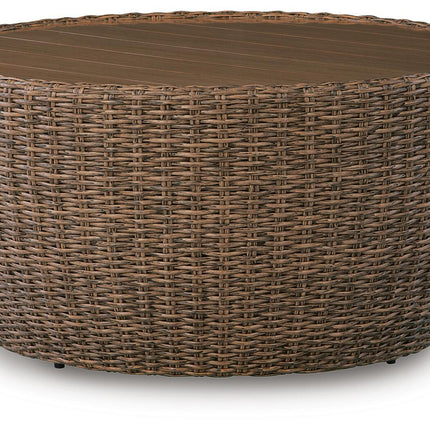 Double Point - Round Cocktail Table - Beige