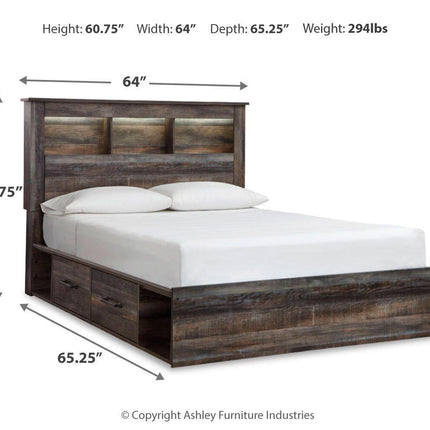 Drystan - Panel Bookcase Bed