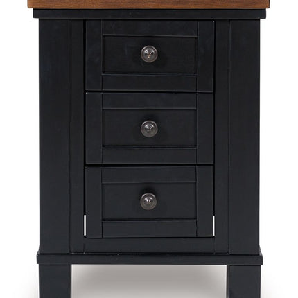 Wildenauer - Chair Side End Table - Brown / Black