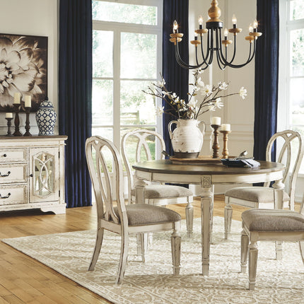 Realyn - Oval Dining Room Extension Table - Chipped White