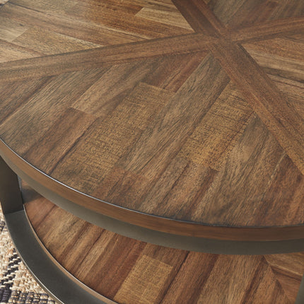 Roybeck - Occasional Table Set (Set of 3) - Light Brown / Bronze