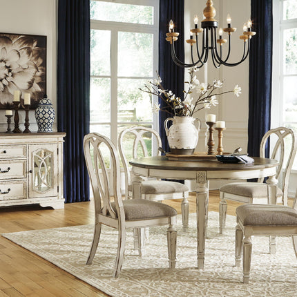 Realyn - Oval Dining Room Extension Table - Chipped White