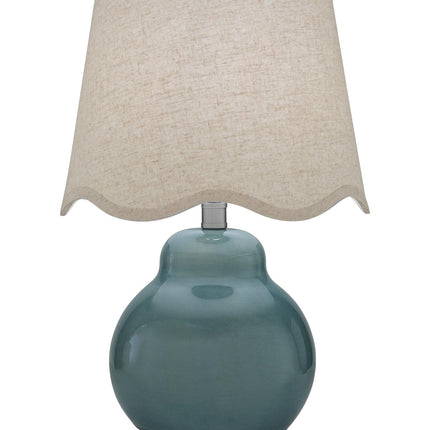 Byronburg - Ceramic Table Lamp - Blue / Beige