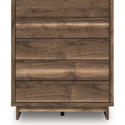 Chirason - Five Drawer Wide Chest - Brown