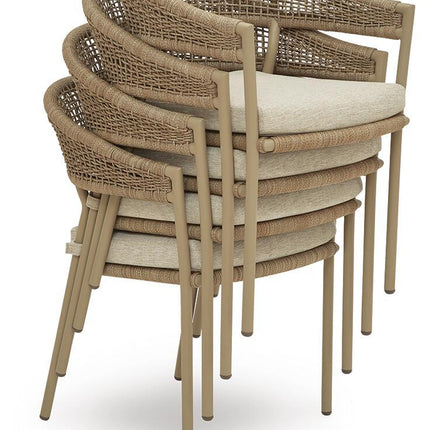 Orchard Beach - Arm Chair With Cushion (Set of 4) - Beige