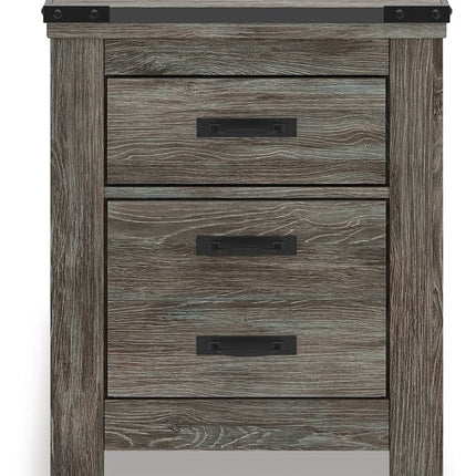 Frandern - Two Drawer Night Stand - Gray