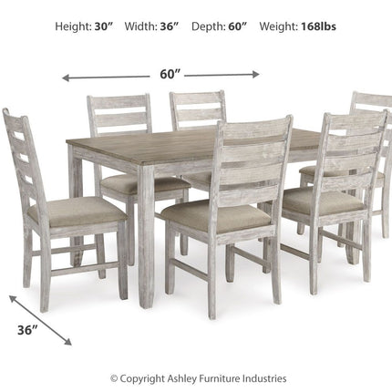Skempton - Dining Room Table Set (Set of 7) - White
