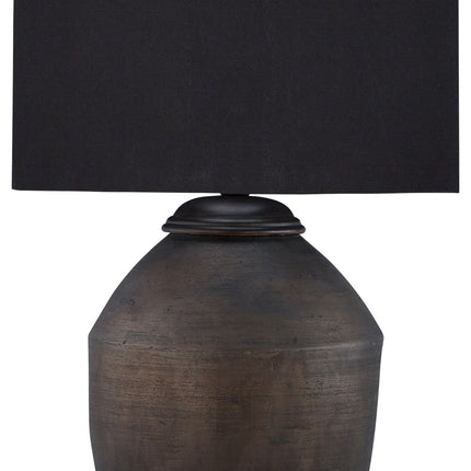 Naareman - Terracotta Table Lamp - Metallic Black