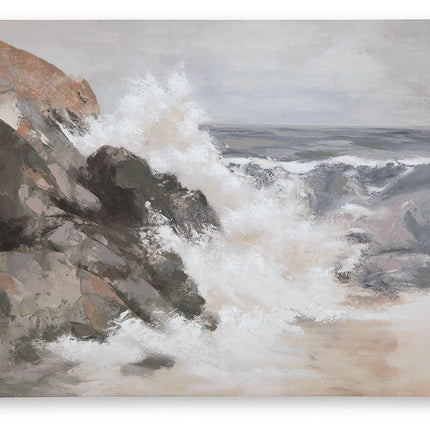 Worthner - Wall Art - Tan / Gray / White