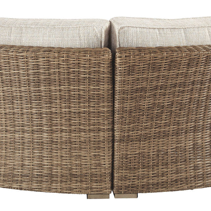 Beachcroft - Curved Corner Chair w/Cushion - Beige