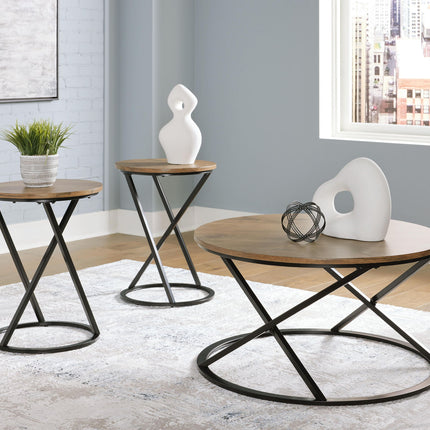Cassbryn - Occasional Table Set (Set of 3) - Brown / Black