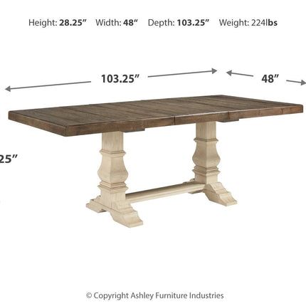 Bolanburg - Extension Dining Table - Brown / Beige