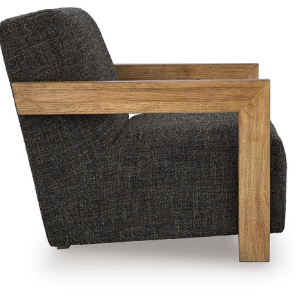 Dorney - Accent Chair - Charcoal / Brown