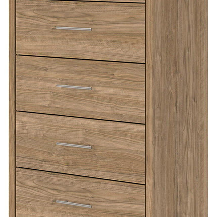 Gramburg - Five Drawer Chest - Warm Natural Brown