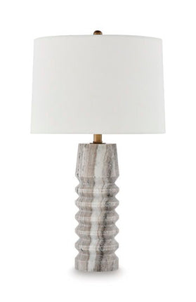 Desmont - Marble Table Lamp - White / Beige / Gray