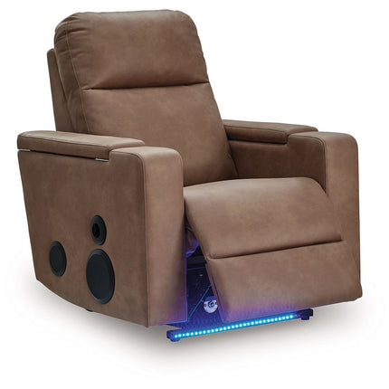 Lorrenton - Glider Power Recliner With Audio System - Caramel