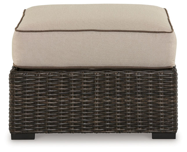 Coastline Bay - Ottoman With Cushion - Brown