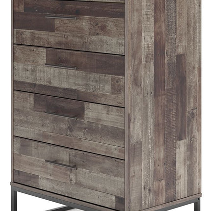 Neilsville - Five Drawer Chest - Black / Gray