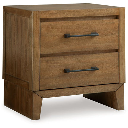 Sherbana - Two Drawer Night Stand - Light Brown