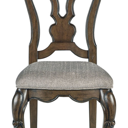 Maylee - Dining Upholstered Side Chair (Set of 2) - Dark Brown