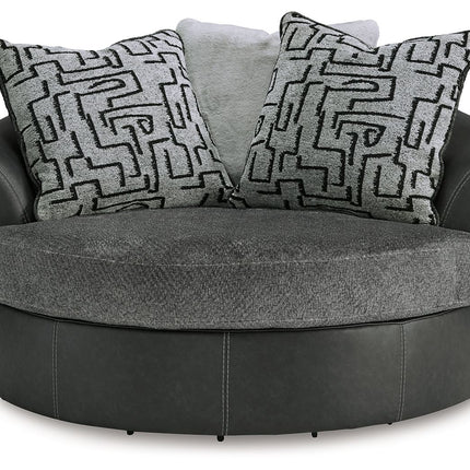 Brixley Pier - Oversized Swivel Accent Chair - Graphite