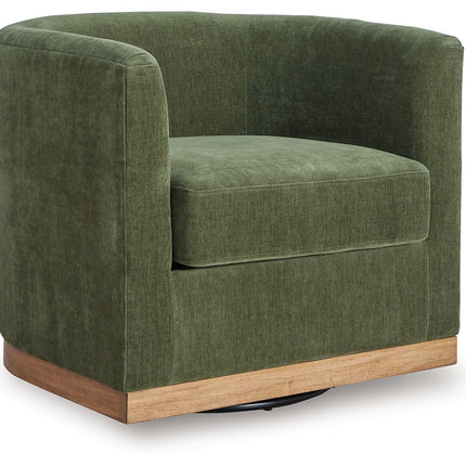 Jersonlow - Swivel Chair - Forest Green