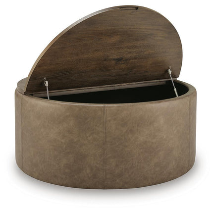 Bethanstone - Storage Ottoman - Warm Brown