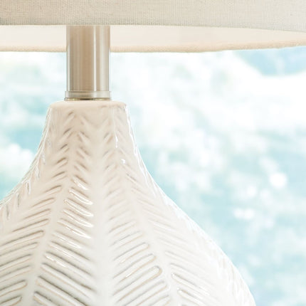 Rainermen - Ceramic Table Lamp  - Off White