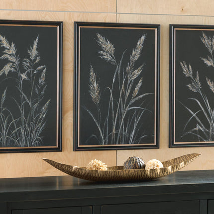 Janisburg - Wall Art Set (Set of 3) - Black / White / Brown