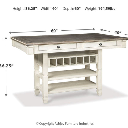 Bolanburg - Rectangular Dining Room Counter Table - Beige