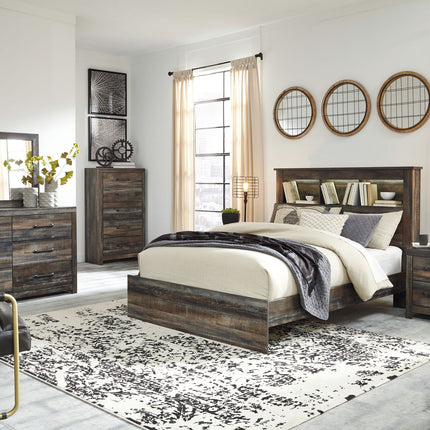 Drystan - Panel Bookcase Bed