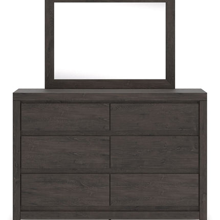 Fraluna - Dresser And Mirror - Charcoal