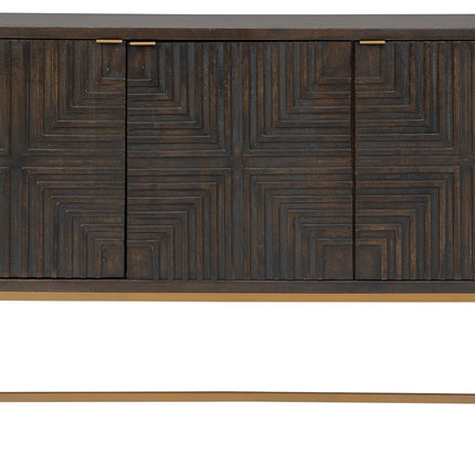 Elinmore - Accent Cabinet - Brown / Gold Finish