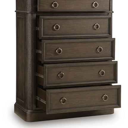 Wickenger - Five Drawer Chest - Dark Brown