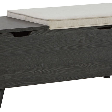 Yarlow - Storage Bench - Dark Gray