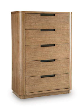 Pamaria - Five Drawer Chest - Light Brown