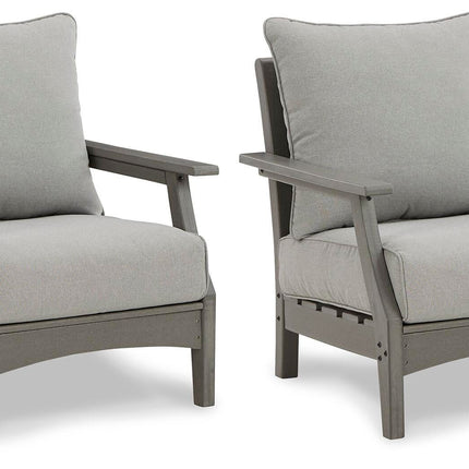 Visola - Lounge Chair With Cushion (Set of 2) - Gray