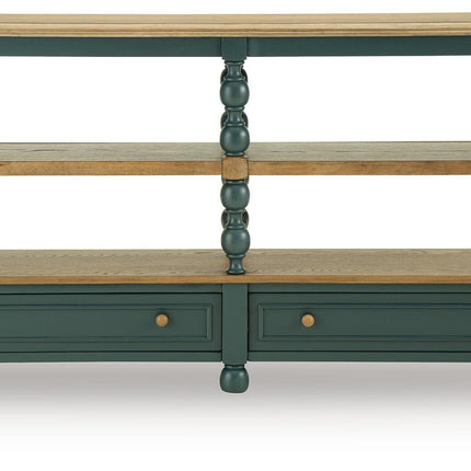 Finnworth - Console Sofa Table - Blue / Brown