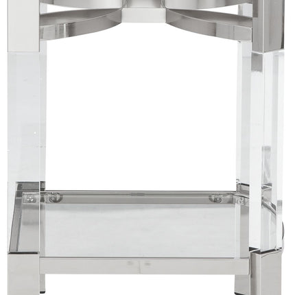 Chaseton - Accent Table - Clear / Silver Finish