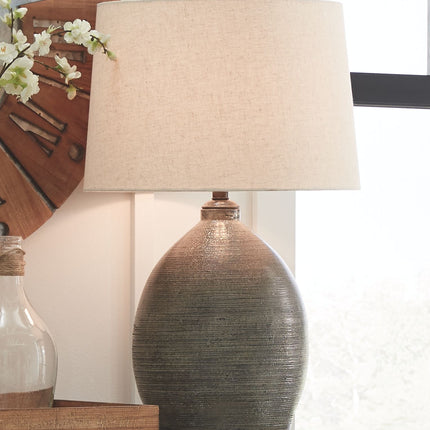 Joyelle - Terracotta Table Lamp  - Gray