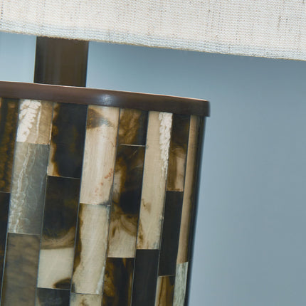 Ellford - Poly Table Lamp - Black / Brown / Cream