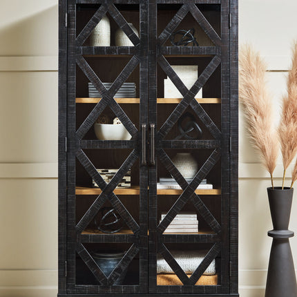 Christop - Accent Cabinet - Black / Brown