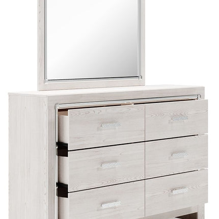 Altyra - Dresser, Mirror, Panel Bookcase Bed