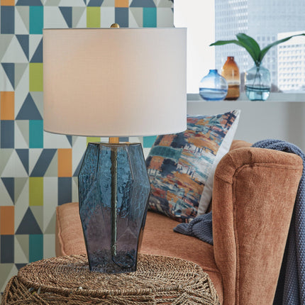 Tallow - Glass Table Lamp - Blue