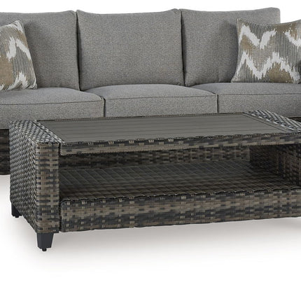Oasis Court - Sofa, Chairs, Table Set (Set of 4) - Gray