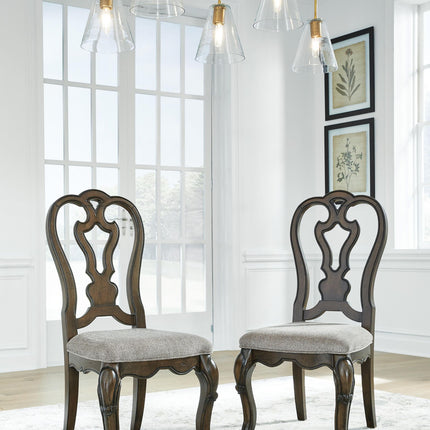 Maylee - Dining Upholstered Side Chair (Set of 2) - Dark Brown