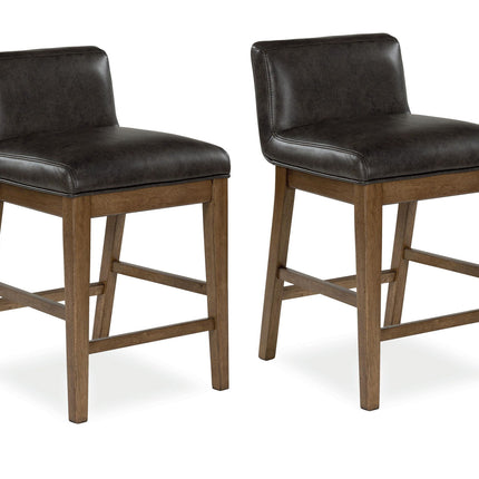 Cabalynn - Upholstered Barstool (Set of 2) - Two-tone Brown