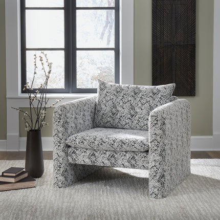 Kenbell - Accent Chair - Black / White